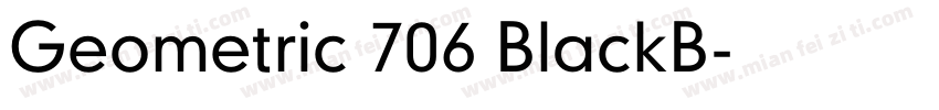 Geometric 706 BlackB字体转换